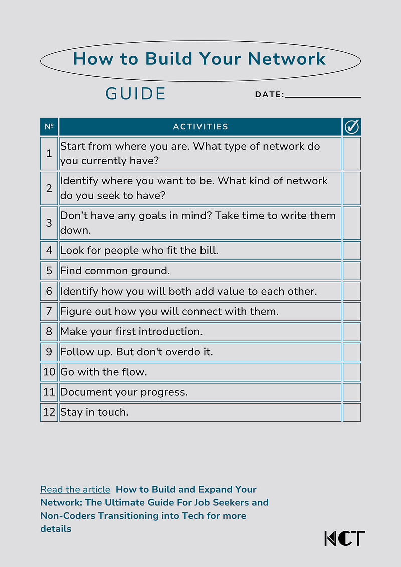 how to build your network — free guide